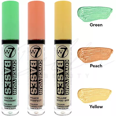 W7 Cover Your Bases Blendable  Colour Correcting Concealer 5ml *CHOOSE SAHDE* • £3.99