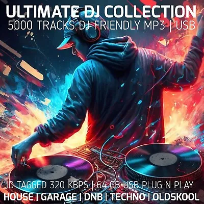 Ultimate Dj Collection 1989 To 2024 Mp3 Music 64 Gb Plug N Play Usb Drive • £34.99