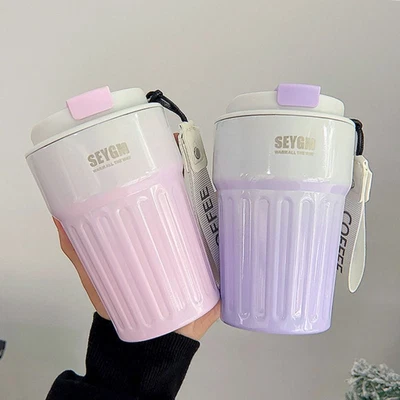 $19.69 • Buy Travel Thermal Cup 400ml Portable Stainless Steel Coffee Mug Car Thermos Mug
