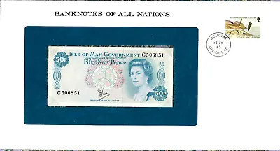 Banknotes Of All Nations Isle Of Man 50 Pence 1979 P-33a UNC C506851 • $23.10