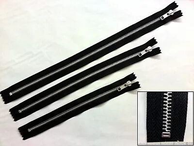 Zip Zipper Standard Puller Medium Weight Closed End Metal YKK Black • $3.10