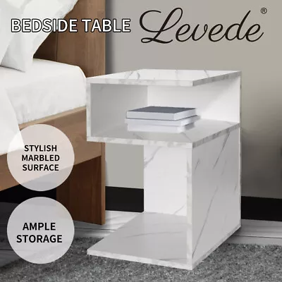 Levede 1xBedside Tables Drawers Side End Table Wood Nightstand Storage Cabinet • $39.99