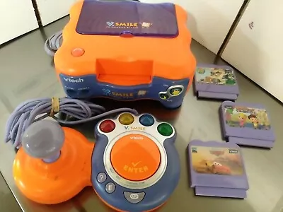 $48 • Buy V Tech V.Smile TV Learning System Game Console 3 CARTRIDGE Games 1 Controller