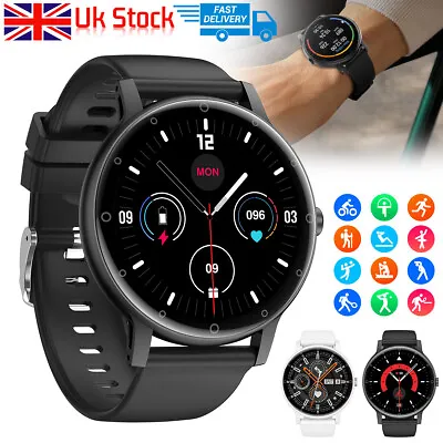 Smart Watch Men Women Fitness Tracker Blood Pressure Heart Rate Sport Watches BT • £16.53