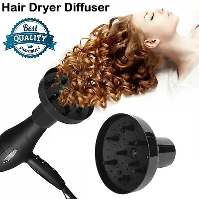 Silicone Hair Dryer Universal Travel Professional Salon Foldable Diffuser Black • $18.79