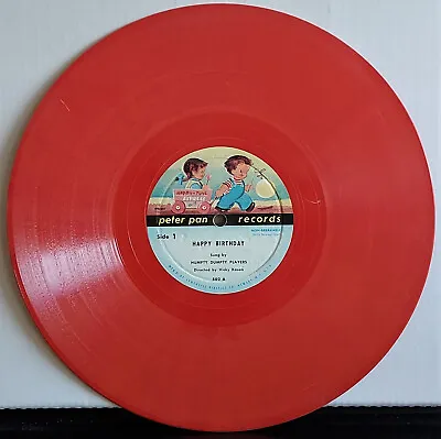 Mislabeled Happy Birthday By The Peter Pan Players Red Vinyl 78 RPM Record • $7.99