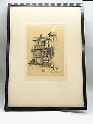 VINTAGE Marjorie Bates SIGNED UNCLE TOMS CABIN CHESTER FRAMED PRINT • £24.99