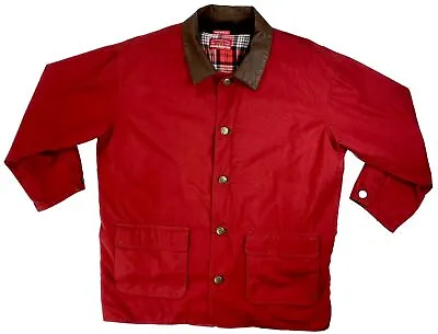 Vintage Marlboro Country Store Red Flannel Lined Chore Coat = Size 2X Large. • $39.99