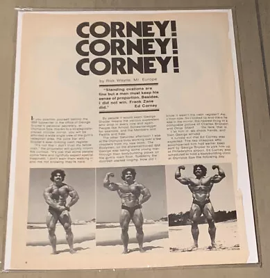 Ed Corney Training Posing Article Photo From Bodybuilding Magazine • $9.99
