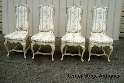 60853  Set 4 Romantic Shabby Dining Chairs • $415