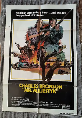 Mr. Majestyk Movie Poster CHARLES BRONSON Linda Cristal ELMORE LEONARD Purcell • $50