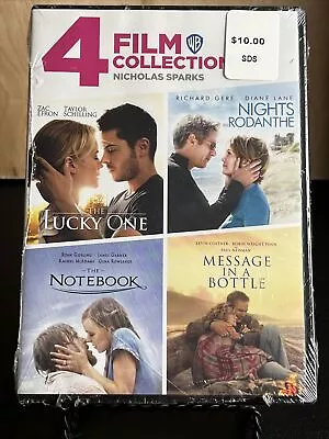 Nicholas Sparks 4-Film NEW DVD ~ Notebook Lucky One Message In A Bottle • $8.99