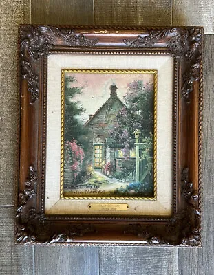 Marty Bell Holly Cottage Signed Textured Print Limited Edition 1995  416/750 8x6 • $220