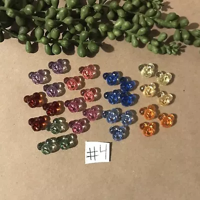 29 Disney Parks Mickey Mouse Icon Faceted Beads ~ Loose / Rainbow ~Lot #4 • $12