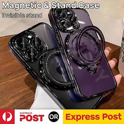 For IPhone 15 14 13 12 Pro Max Magnetic Shockproof Phone Stand Ring Case Cover • $10.50