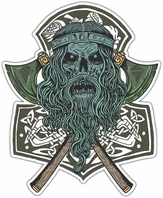 Viking Skull Mjolnir Axe Warrior Car Bumper Window Sticker Decal 4 X5  • $3.99