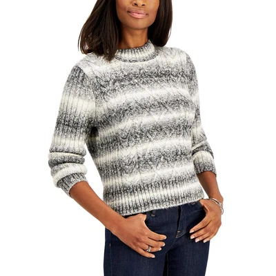 $8.99 • Buy Tommy Hilfiger Womens Cable Knit Ombre Shirt Crewneck Sweater Top BHFO 4841