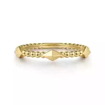 New Gabriel & Co.14K Plain Gold Bujukan Pyramid Classic Ladies Ring LR52648Y4JJJ • $310