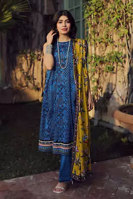 Lakhany 3 Piece Unstitched Komal Printed Lawn Suit - KP-2022-B • £25.99