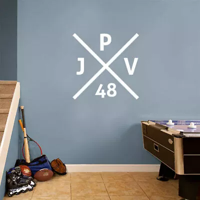 Custom Crossed X Monogram Wall Decal- Personalized Wedding Couple Family Decor • $3