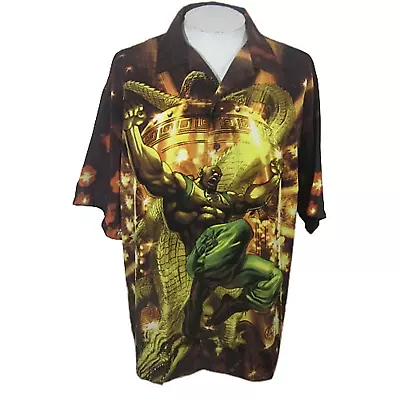 Veezo Vintage Men Hawaiian Camp Shirt Pit To Pit 25.5 XL Anime Muscle Man Dragon • $42.49