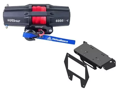 Viper 40 Feet Winch Kit 6000 Lb Red With Mount For Polaris RZR Pro XP 2020-22 • $479.98