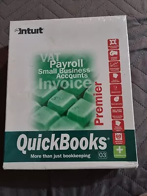 NEW Quickbooks Intuit Premier Bookkeeping 2003 VAT PAYROLL ACCOUNTS INVOICE • £50