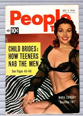 People Today - Oct 7 1953 - Mara Corday Cover -  Child Brides  • $8.99