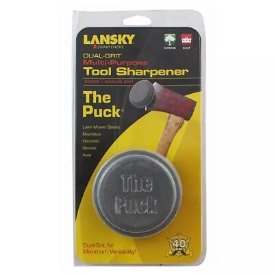 Genuine Lansky The Puck Dual Grit Sharpener Grinding Stone For Blades/Axe/mower • £16.25