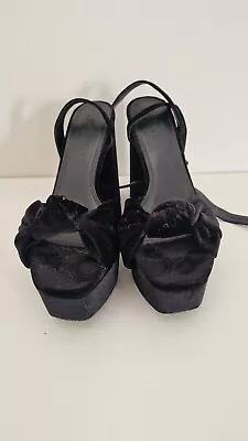 Asos Velvet Platform Strappy Shoes Size 41 • £0.99