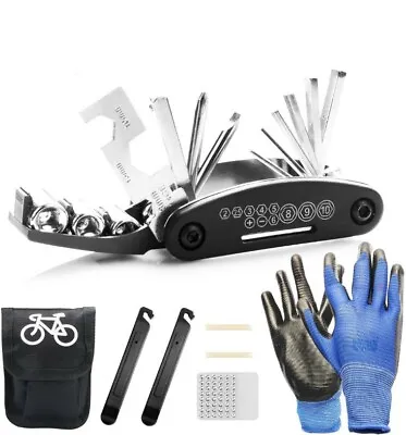 GORNORVA 16 In 1 Multi-Function Bike Bicycle Cycling Mechanic Repair Tool Kit... • $12.98