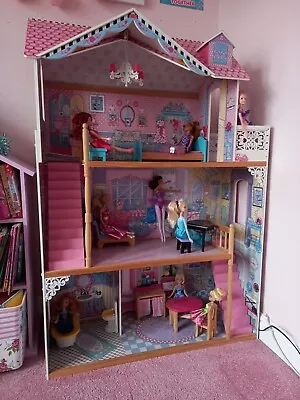 £40 • Buy ELC Childs Wooden 3 Storey Large Dolls House With Furniture, Dolls. VGC.