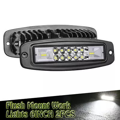 OFFROADTOWN-7'' 96W LED Flush Mount Lights Driving Pods For Pickup Rear Bumper • $27.99