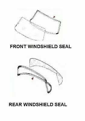 FRONT AND REAR Rubber WINDOW WINDSHIELD Seal For Mercedes Benz 2 PCS W123 Set OF • $189.91