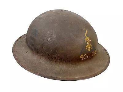 U.S. WWI Helmet 40th Engineers Camouflage RARE British Tactical Flash • $295
