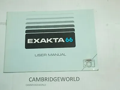 EXAKTA 66 36 PAGE BEDIENUNGSANLEITUNG INSTRUCTION BOOK In GERMAN NEW ORIGINAL • $39.99