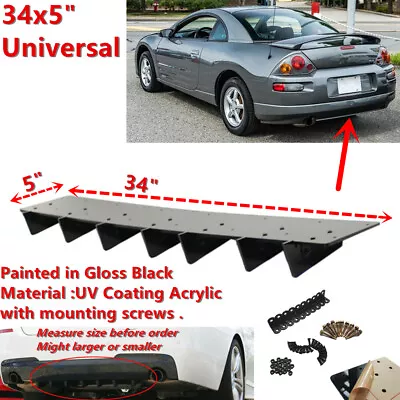 34x5  For Mitsubishi Eclipse 2000-2005 Rear Diffuser Fin Air Splitter Spoiler • $51.59