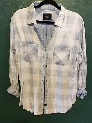 Rails Button-up Shirt Womens Blue/White Size Large • $13.99