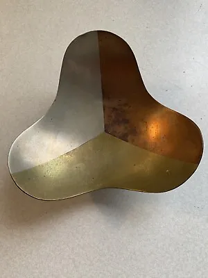 Modernist Mixed Metals Dish From Taxco Mexico • $24.99