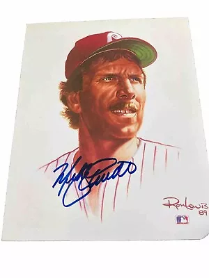 Mike Schmidt Signed Ron Lewis 8x10 Photo Autograph • $45