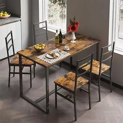 5 Piece Dining Table Set Table W/ 4 Chairs Home Kitchen Breakfast Furniture US • $209.99