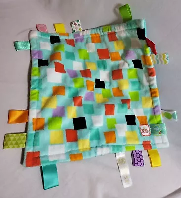 Bright Starts Taggies Squares Design Baby Comforter Blankie Soft Toy • £7.49