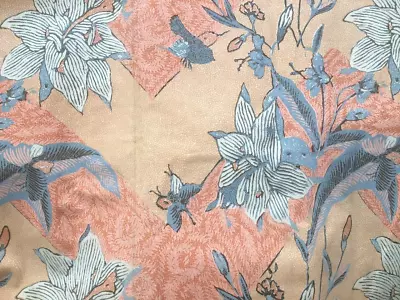 RARE HTF VTG QUADRILLE CHINA SEAS FABRIC BAROQUE 5 Yards HANDSCREEN PRINT • $569