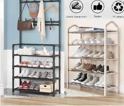 $4.95 • Buy Shoe Rack Storage Organizer Shelf Stand Shelves 3/5 Tiers Layers Shoe Storage