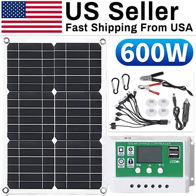 600 Watts Solar Panel Kit 100A 12V Battery Charger With Controller Caravan Boat • $37.95