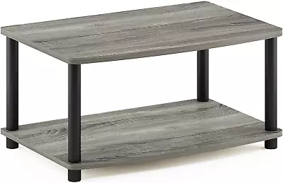 2-Tier Elevated TV Stand French Oak Grey/Black High Quality • $39.54