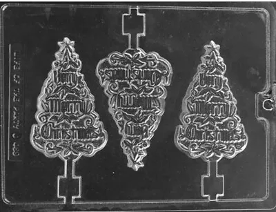 Very Merry Christmas Tree Mould Chocolate Lollipop Lolly Mould 1 Design 3 Shapes • £6.25