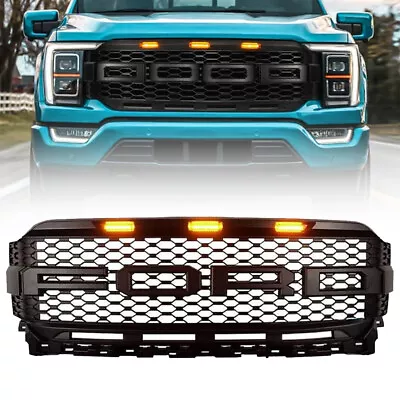 For Ford F150 2021 2022 2023 Raptor Style Front Bumper Upper Grille Honeycomb US • $299.79