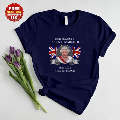 £9.99 • Buy Queen Elizabeth Her Legacy, Tribute To Queen Tee UK England Union Jack Unisex T