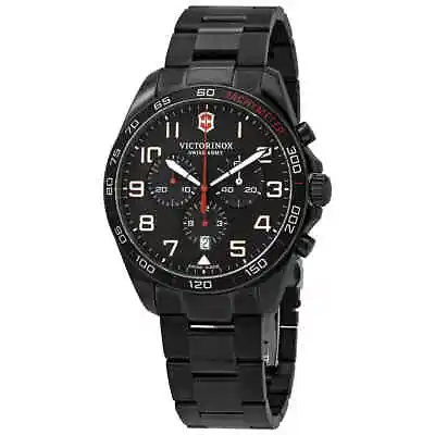 Victorinox FieldForce Sport Chronograph Quartz Black Dial Men's Watch 241890 • $467.50